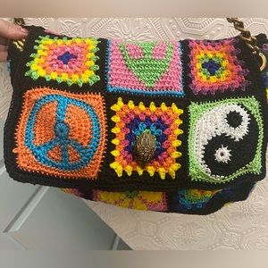 Kurt Geiger - KENSINGTON CROCHET SHOULDER BAG IN BLACK